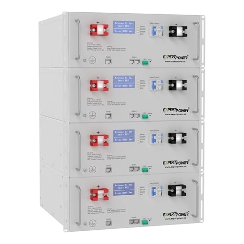 ExpertPower UL1973 48V 100Ah 5KWh Lithium LiFePO4 Deep Cycle Battery | 2500-7000 Life Cycles & 10-Year Lifetime | Built-in BMS & LED Monitor | Home, Cabin, Off-Grid, Solar | 51.2V 16 Cells : Automotive