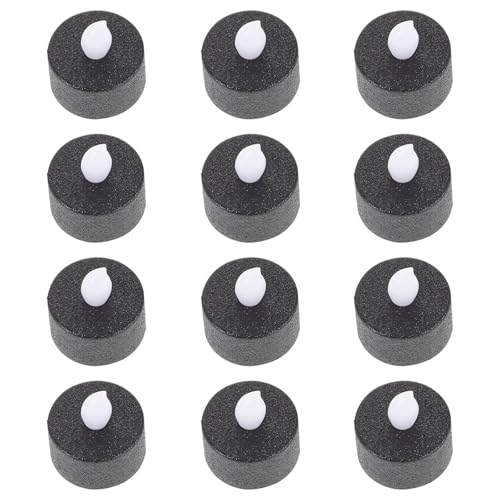 Velas led negras pequeñas para decoración romántica en bodas y fiestas nocturnas