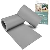 Azobur 2 Pieces Waterproof Extra Large Canvas Repair Tape, Boat Cover Repair Kit, Tent Repair Tape, Pop Up Canvas Repair Kit, Suitable for Various Fabric Repair (Grey)