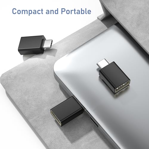 Image of USB-C to USB 3.0 OTG Adapter [2 Packs], Compatible with MacBook Pro, Chromebook, LG Gram, Galaxy S9 S8 Plus Note 8, LG V30 V20 G7 G6, Google Pixel XL 2, ZTE Blade Zmax and More (Black & Gray)