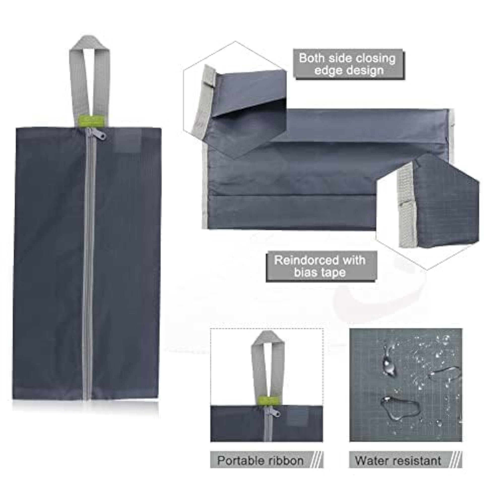 Shoe Organizer Bags, 6/8/12 Packs with Zipper Closure