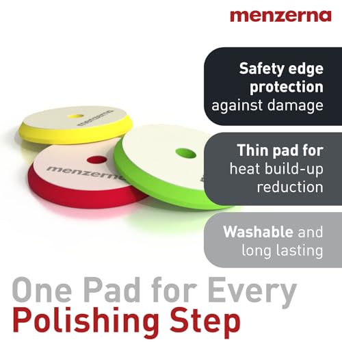Image of Menzerna Polishing Set 8oz - HCC1000, MCC2500 & SFP3800 | 3-Step System incl. 3 Matching 6-inch Pads for Scratch Removal, Swirl Elimination & Mirror-Like Finish