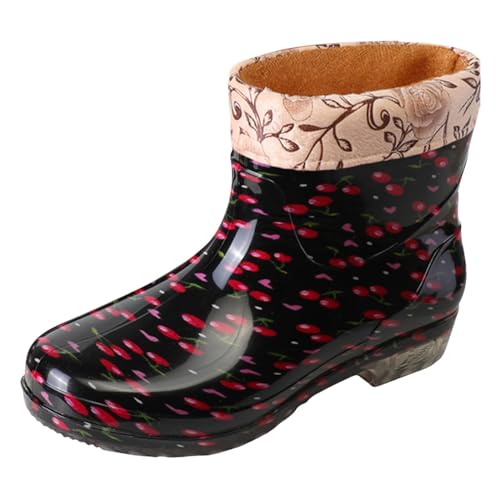 Bottes de pluie courtes femme antidérapantes pour marcher au sec sans glisser