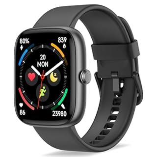 Fixwink Smart Watch for Men Women (Answer/Make Call), 1.83" HD Fitness Tracker with Heart Rate/SpO2/Sleep Monitor, Pedometer, 120+ Sport Modes, IP67 Waterproof, 7-Day Battery, for iOS Android, Black