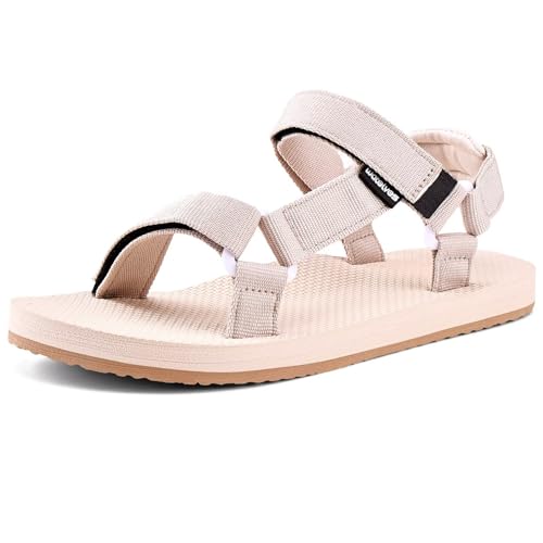 Image of WateLves Womens-Sport-Sandals Hiking Sandals with-Arch-Support Webbing-Outdoor-Beach-Water-Sandals for Travel-Walking-Trekking-Camping