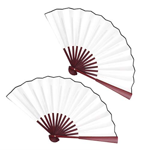 HOOTNEE 10 Inch Chinese Style Portable Hand Fans for Women Sublimation Blank Fans Suitable for Marker Graffiti
