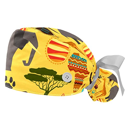 Chapeau de travail éléphant et girafe lot de 2 casquettes respirantes mixtes