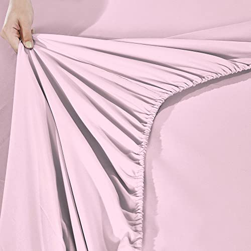 Mooreeke Kids Soft Comforter Bedding Set For Children Boys Girls (Light Pink Round Flower, Twin (5 Pcs)) #TOP3