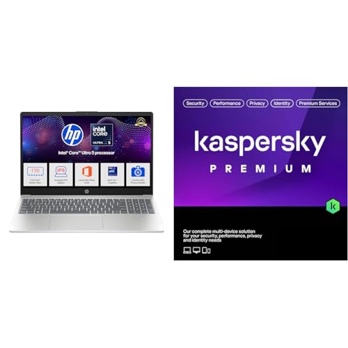 Image of HP 15,Intel Ultra 5 125H (16GB DDR5, 1TB SSD) FHD, IPS, 15.6'' /39.6cm, Win11, M365 Basic(1yr)*Office24, Silver, 1.6 + Kaspersky Premium 1 Device 1 Year (Physical Pack)