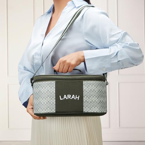 Larah Glassware Green Borosilicate Glass Lunchbox with Bag - Image 5