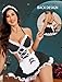 Avidlove Sexy Maid Lingerie for Women Cosplay Lingerie Set Contrast Lace Maid Costume Set Black XL