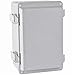 Hoffman A1287JFGQRR Junction Box, NEMA 4X, Hinged Cover, 11.5" x 8" x 6.78", Gray, Fiberglass