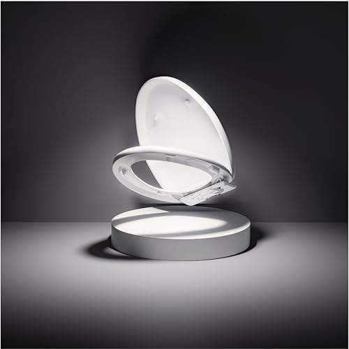 Imagen de Castel - Asiento para inodoro Premier de cierre lento color blanco, con sistema de instalación por la parte superior Némesis/Venus/Zeus/Dione/Apolo