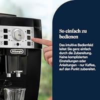 De’Longhi Magnifica S - Perfetto Kaffeevollautomat mit klassischem Milchaufschäumer, Espresso- und Cappuccino Kaffeemaschine, Bedienfeld mit Tasten, Schwarz (ECAM22.110.B) – Ansicht 5