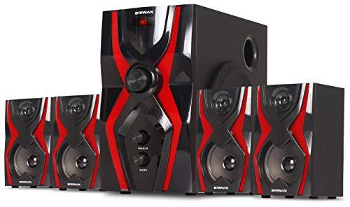Home Theater Bluetooth 280w com Subwoofer 5.1 e 4 Caixas acústicas Controle de Som estéreo Conexão R