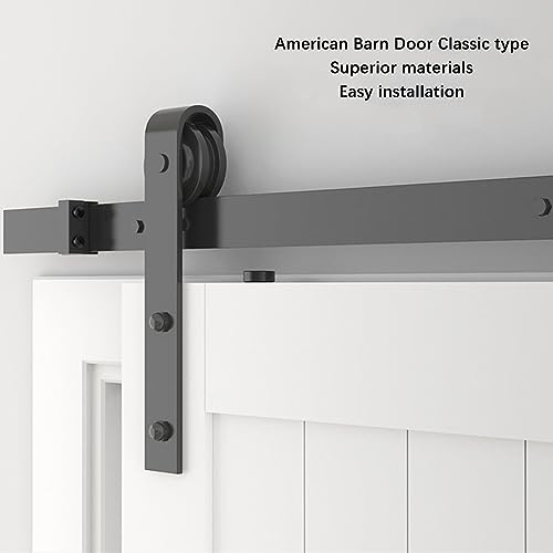 Kit de Ferragens para Porta de Celeiro Deslizante Pista Rolos de Porta de Armazém Sala de Estar para