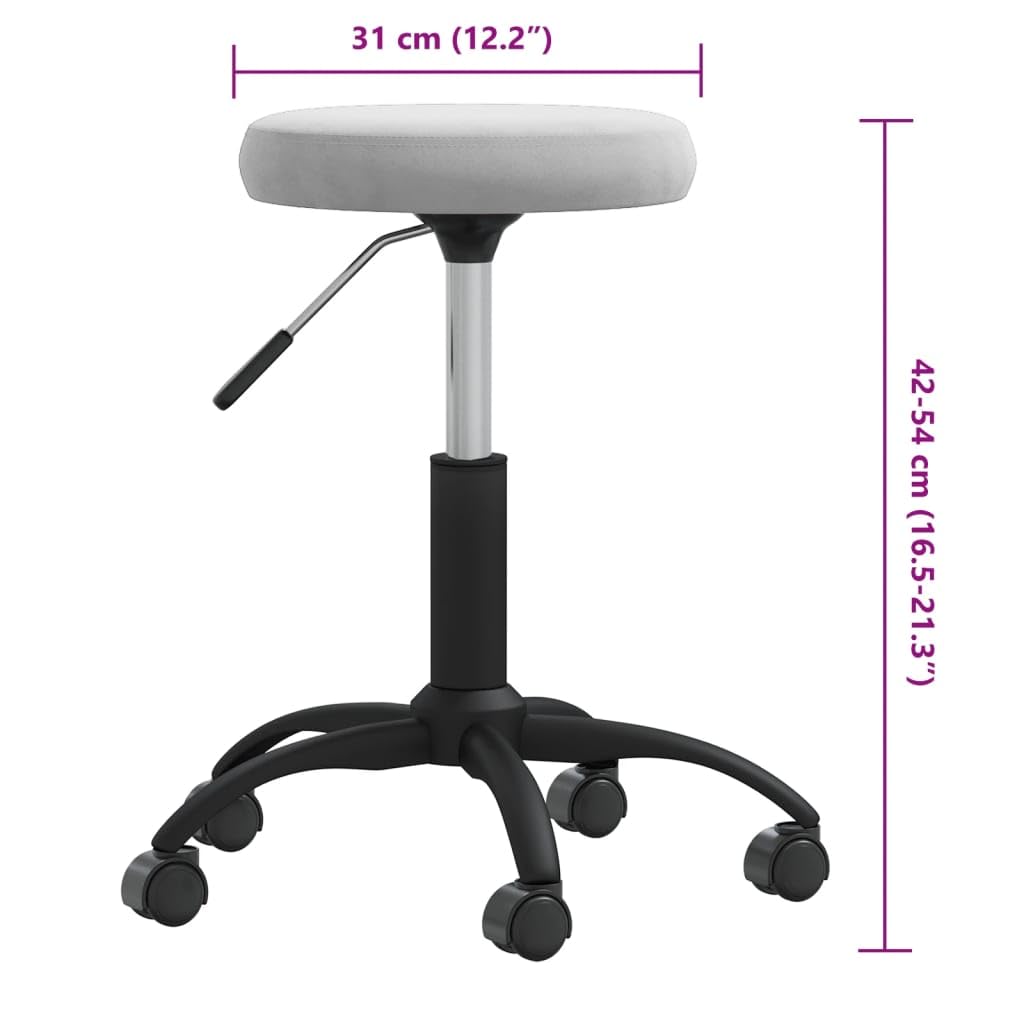 INLIFE Tabouret de Massage Velours Gris Clair Santé,beauté,Hygiène personnelle,Massage,Relaxation,Fauteuils de Massage Gris 3.95KG