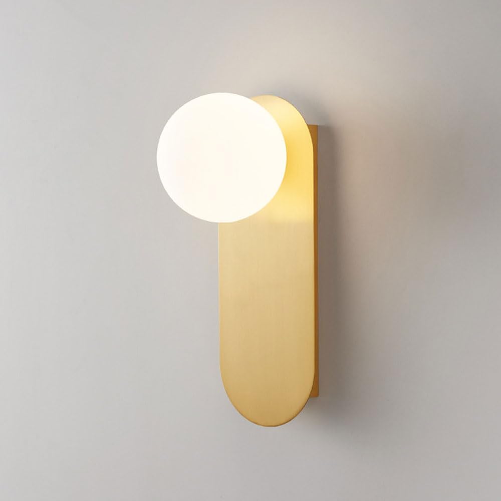 Globe Glass Wall Light G9 LED Wall Lamp Warm White Sconce Living Room Wall Lamp Indoor Wall Lighting Fixtures for Bathroom Bedroom Kitchen Hotel Restaurant Gold Decor Wall Mounted Light