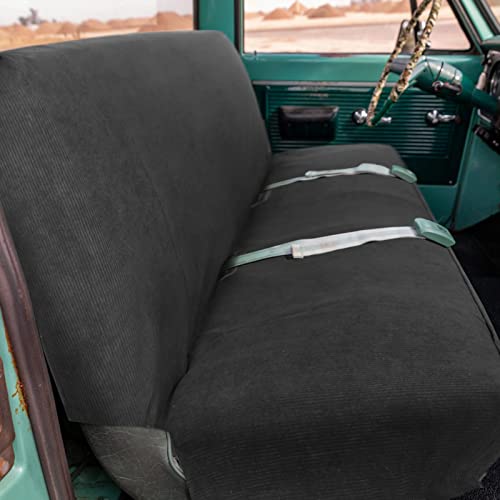 Image of Leader Accessories Solid Bench Seat Cover for Full Size Pickup Trucks, Grey | Solid Bench Seat Cover for Pickup SUVs, Heavy-Duty Woven Fabric Protect Dirt, Stains, Universal Fits Ford, Chevrolet, Dodge