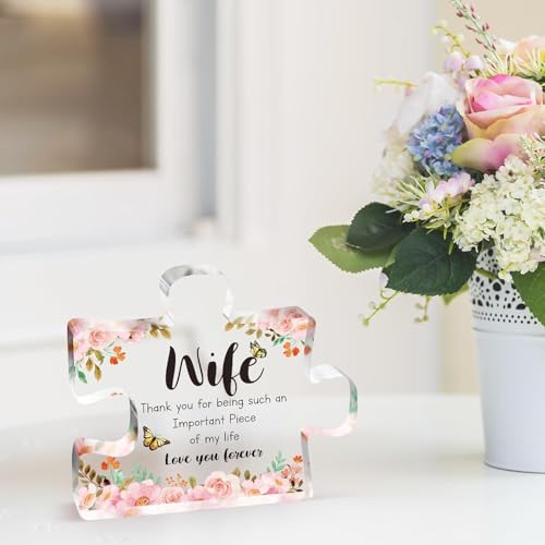 Image of Heart shaped plaque gift (Wife)