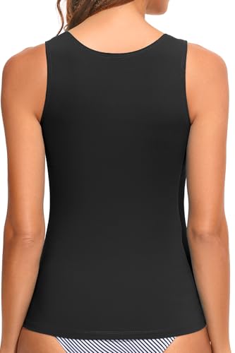 Women Tankini Top Only - Tummy Control Bathing Suit Full Coverage Back Swimwear Swim Tank Top No Bottom 20252