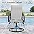 PHI VILLA 5 PCS Patio Dining Set with Outdoor Swivel Dining Chairs (Gray) and 37"x 37" Metal Steel Dining Table, All Weather Patio Dining Furniture Set for Poolside Deck Lawn Garden