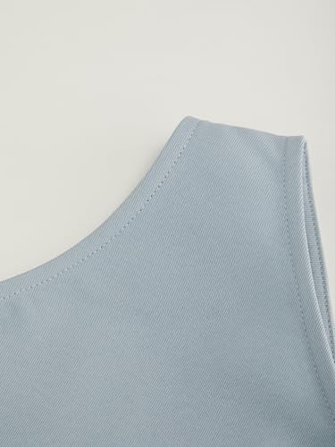 CIDER Mini Dress Sleeveless A Line Boat Neck Low Waist Elegant Party Short Belted Dresses Casual3