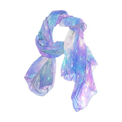 Galaxy Shawl Wrap Girls Rainbow Star Large Chiffon Scarf Lightweight for Dresses3