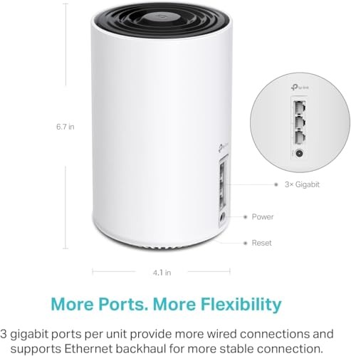 undefined TP-Link Deco XE75 AXE5400 Tri-Band WiFi 6E Mesh System - Covers up to 2900 Sq.Ft, Replaces WiFi Router and Extender, AI-Driven Mesh, New 6GHz Band, 1-Pack の商品画像 5