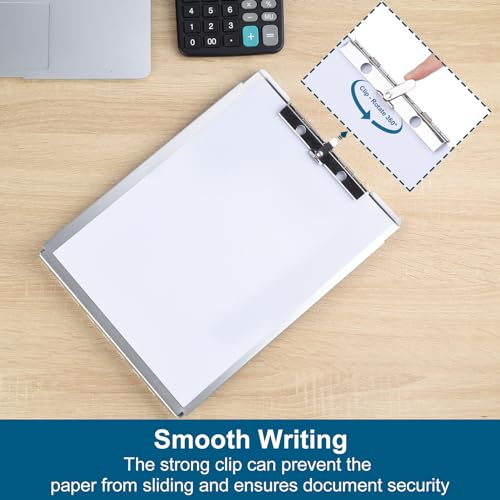 ZCZN Recycled Aluminum Storage Clipboard, Clipboard Box, Form Holder, Suitable for School, Office, Jobsite or Medical Staff, Silver image 2