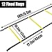 Tangle-Free Agility Ladder Speed Training Equipment - 2lbs Heavy Duty Design with 12 Fixed Rungs - 18ft Connectable Quick Setup Footwork Drill Gear for Soccer, Football, Boxing (Storage Bag Included)