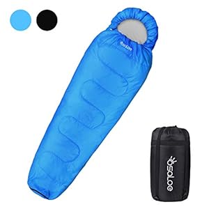 Osaloe Mumienschlafsack, 3-4 Jahreszeiten Schlafsack Wasserdichter Leichtgewicht Schlafsack für Camping Wandern,Sonstige Aktivitäten – Ideal für Erwachsene und Kinder, 800g