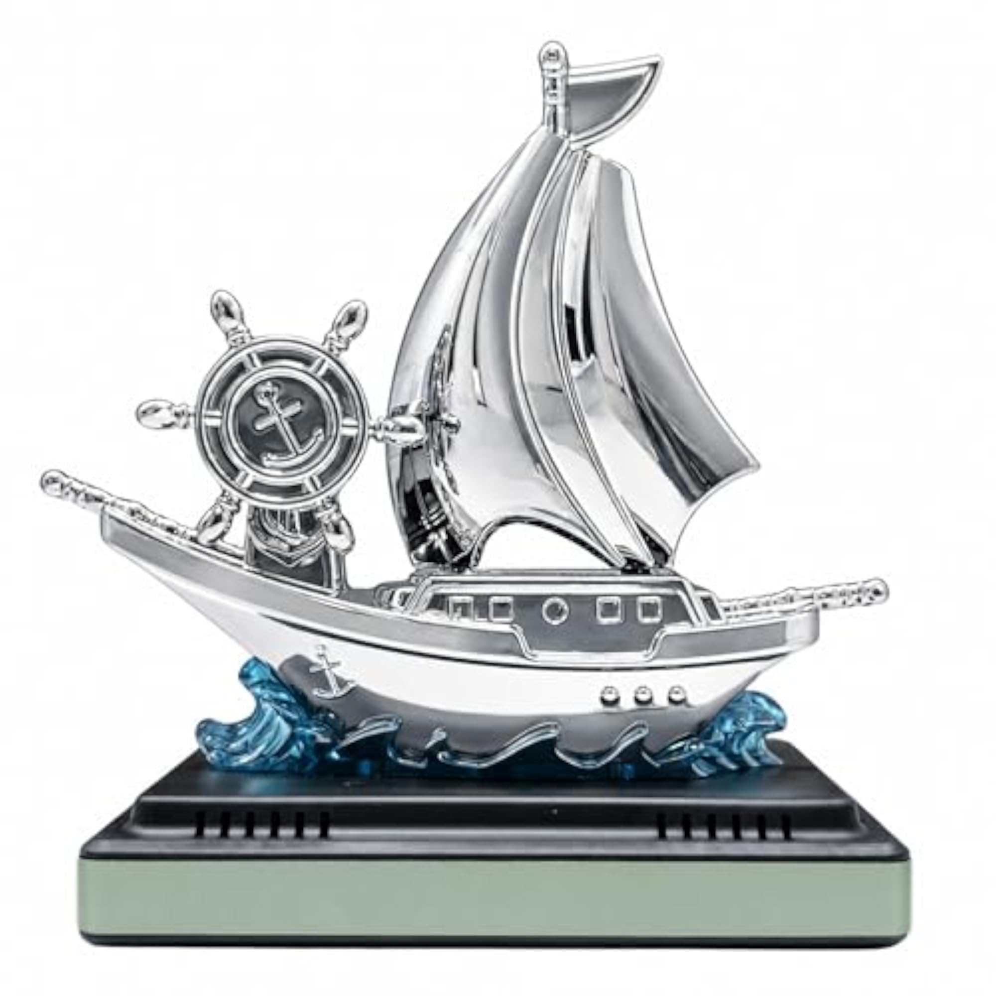 Solar Ship Car Perfume Diffuser, Refillable Aromatherapy Air Freshener