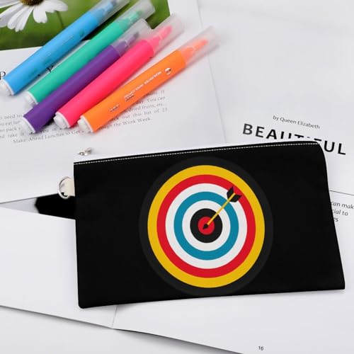 Archery Bullseye Target Sports Small Coin Purse Canvas Coin Case Cute Change Purse Pouch Pocket Wallet for Home Travel4