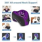 jiaao Neck Pillow Airplane, Memory Foam Travel Neck Pillows for Long Flight, 3D Eye Masks, Ear Plugs and Portable Drawstring Bag, Napping Pillow for Home, Road Trips, Sleep Rest and Travel Use - Image 3