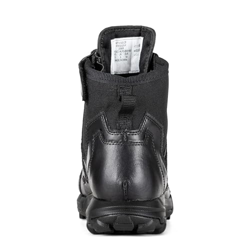 5.11 Tactical Men's Work Boots, 6-Inch, Side Zipper, All Terrain Boot, Black, Style 12439ABR4