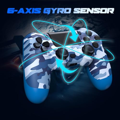 2 pack controller for ps4 controller wireless game controller with dual vibrationmotion sensorscreenshot35mm audio jack with 2 usb cable