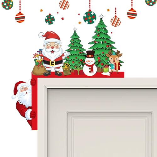 KASESSS Türrahmen Deko Weihnachten, Weihnachtsdeko Innen, Holz Lustig...