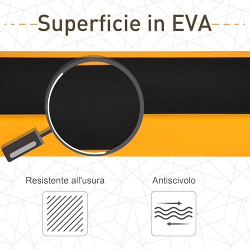 Homcom Set Di 2 Cavalletti Pieghevoli In Metallo Con Superficie Antiscivolo In Eva Per Lavori Di Segatura, Cavalletto Per Legna, Carico Massimo 125 Kg, Arancione Nero - 5