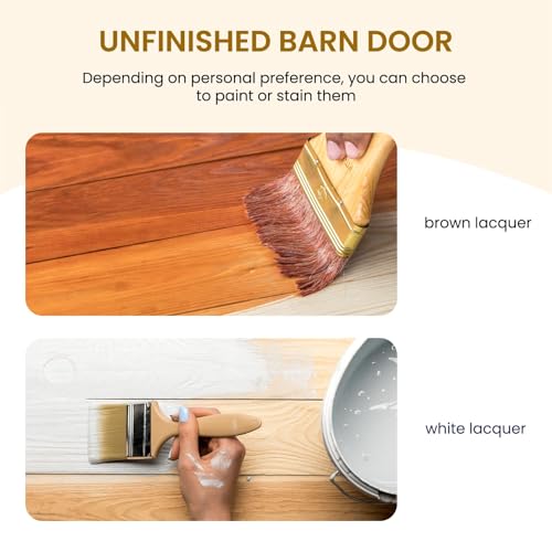 Image of SMARTSTANDARD 48in x 96in Sliding Barn Door with 8ft Hardware Kit Included