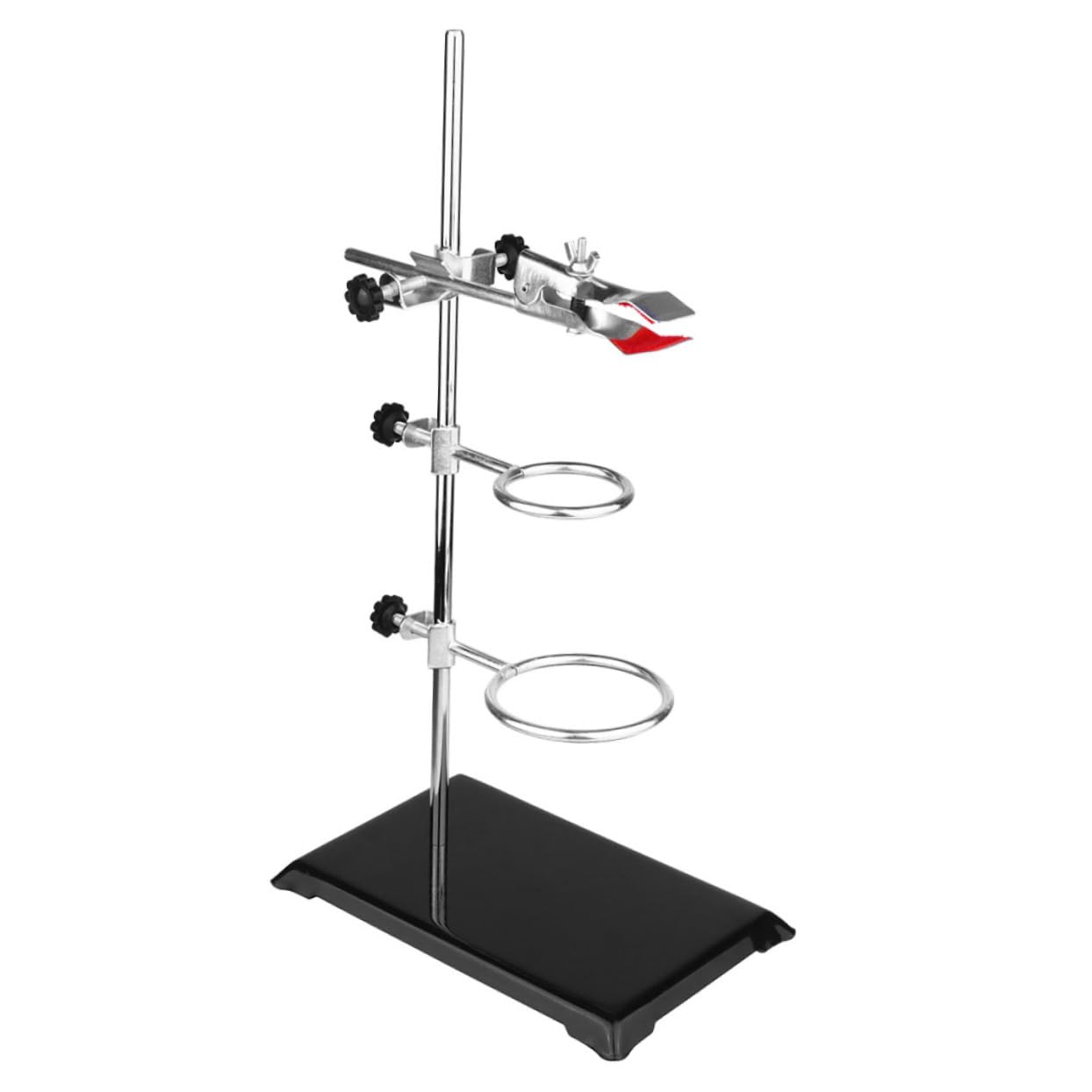 Gatuida Support Métallique de Laboratoire Matériel de Laboratoire Pince pour Flacons Support pour Entonnoirs et Pinces