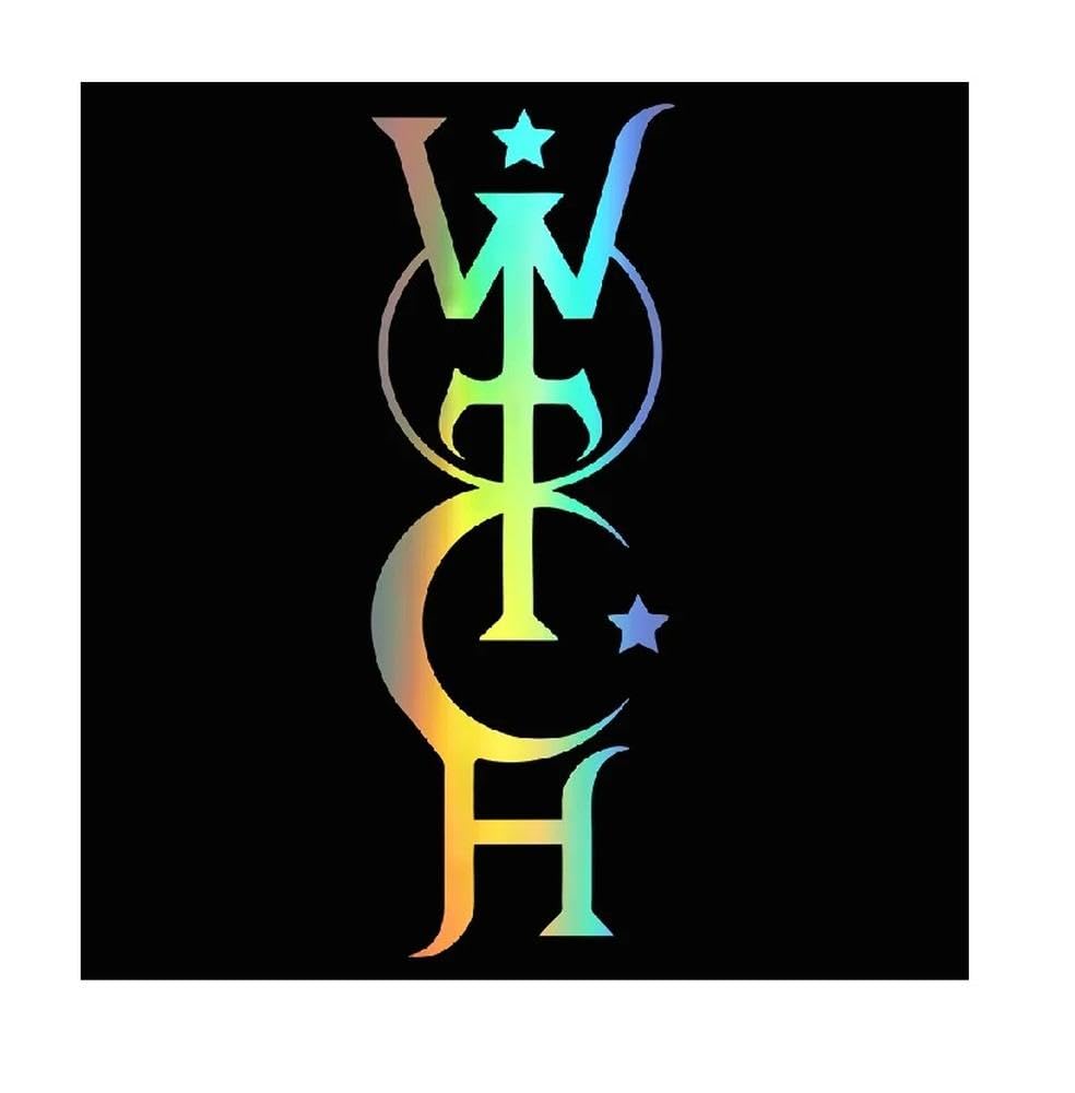 Bertdcx Laser Auto Accessory Witch Die Cut Vinyl Decal Car Sticker Waterproof Auto Decors On Car Body Bumper Rear Window(Laser)