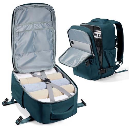 Carry on Travel Backpack for Women Men Personal Item Bag Waterproof Weekender Essentials Airline Approved Business Gym College Causal Daypack Mochilas de Viaje Peacock Blue