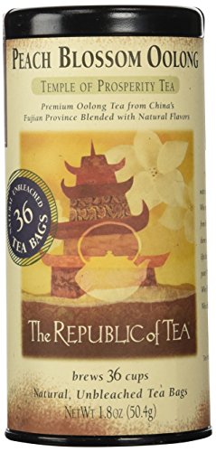 The Republic Of Tea Peach Blossom Oolong Tea, 36 Tea Bag Tin