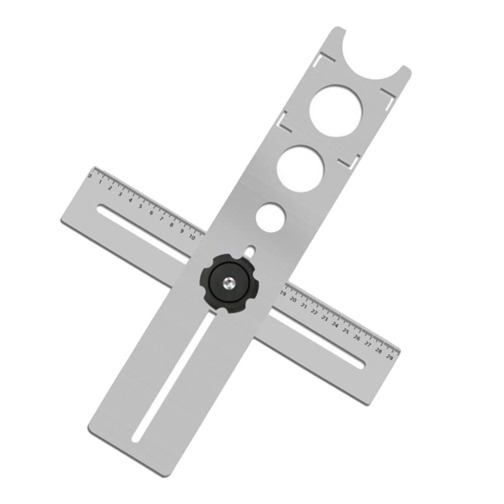 Ceramic Tile Hole Locator, Adjustable Universal Tile Marble Glass Ceramic Floor Drilling Hole Tools Hole Opener Locator Position Ruler Puncher