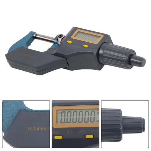 Micromètre numérique avec écran LCD findmall affichage double pouce et métrique commutable - 4