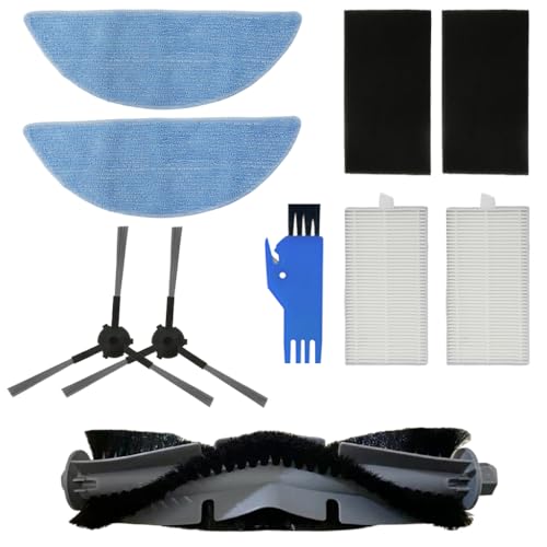 Image of HASTHIP 8Pcs Replacement Accessories for Ecovacs Deebot Y1 /Y1 Pro,Replacement Parts with 1 Main Brush,2 Side Brushes 2 Mops Fliters 1 Cleaning Brush