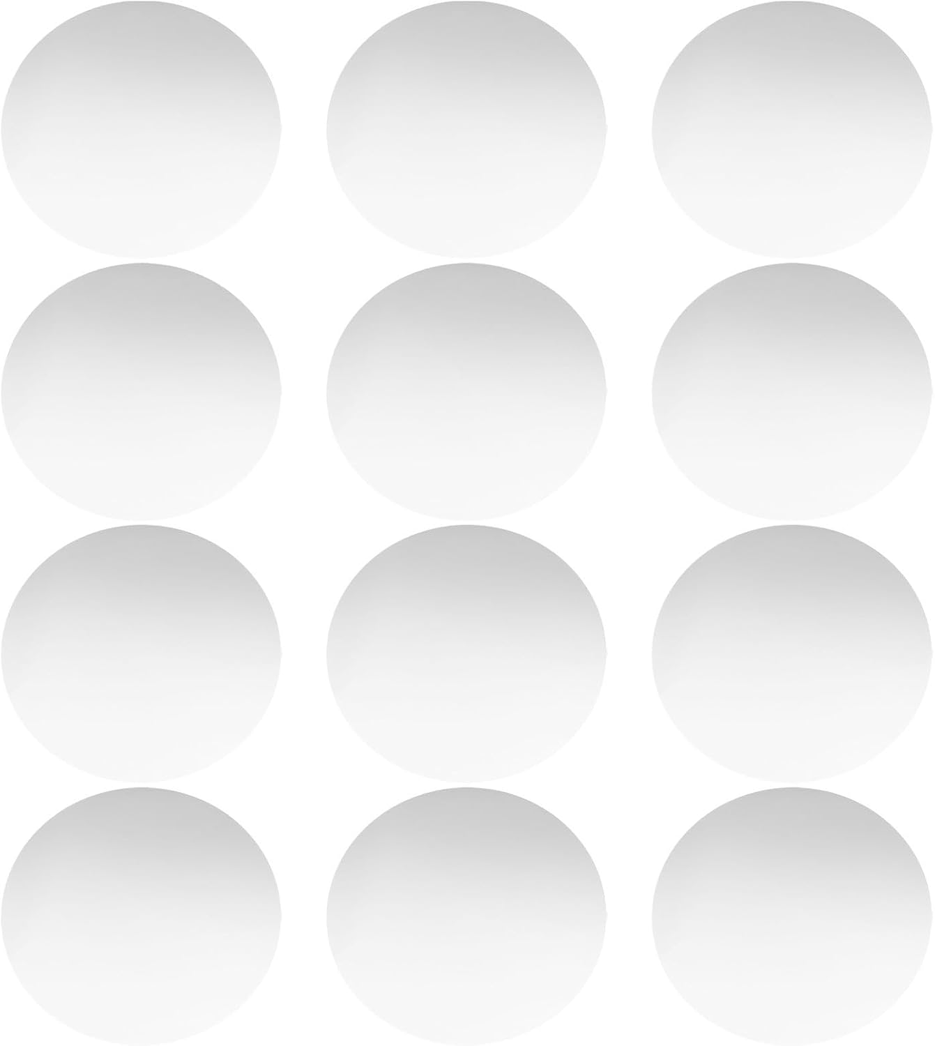 Acrylic Round Mirror Candle Plate 12 Pack Self Adhesive