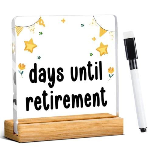 Retirement Countdown Calendar - Funny Retirement Gifts for Coworker Manager, Personalized Countdown Clock for Retirement Party Decor, Unique Office Desk Sign for Men Women, Retirement Gift Ideas