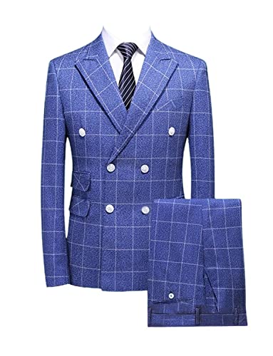 Costume homme 3 pièces chic motif carreaux fins et coupe smoking haut de gamme